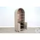 Sagewyn Light Gray 2 Door Arched Display Cabinet