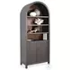 Maple Haze Gray 2 Door Arched Display Cabinet