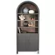 Maple Haze Gray 2 Door Arched Display Cabinet