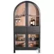 Hearthwood Haven Black 4 Glass Door Wine Bar Cabinet