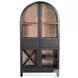Hearthwood Haven Black 4 Glass Door Wine Bar Cabinet