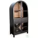 Hearthwood Haven Black 4 Glass Door Wine Bar Cabinet