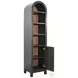 Golden Hearth Black 1 Door Arched Storage Cabinet