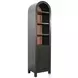 Golden Hearth Black 1 Door Arched Storage Cabinet