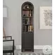 Golden Hearth Black 1 Door Arched Storage Cabinet