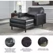Bryceview Onyx Leather Chaise