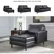 Bryceview Onyx Leather Chaise