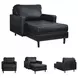 Bryceview Onyx Leather Chaise