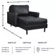 Bryceview Onyx Leather Chaise