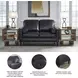 Bryceview Onyx Leather 61" Loveseat