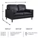 Bryceview Onyx Leather 61" Loveseat