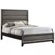 Watson Gray Oak And Black Full Panel Bed