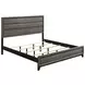 Watson Gray Oak And Black King Panel Bed