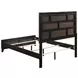 Watson Gray Oak And Black Queen Panel Bed