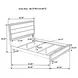 Watson Gray Oak And Black Queen Panel Bed