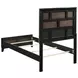 Watson Gray Oak And Black Twin Panel Bed