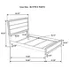 Watson Gray Oak And Black Twin Panel Bed
