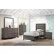 Watson Gray Oak And Black Twin Panel Bed