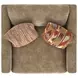 Avondale Burlap Upholstered Chair and A Half with Pillows