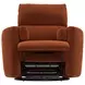 Avondale Nutmeg Swivel Glider Recliner with Pillows
