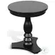 Pedestal Grace Black Round Accent Table