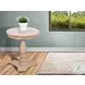 Pedestal Grace Natural Round Accent Table