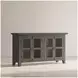 Rustic Shores Stone 4 Door Low Accent Cabinet