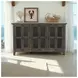 Rustic Shores Stone 6 Door Accent Cabinet