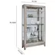 Platinum Side Entry Curio With Five Adjustable Shelves