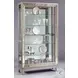 Platinum Side Entry Curio With Five Adjustable Shelves