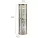 Platinum Glass Door Curio With Adjustable Shelves
