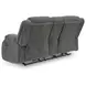 Greely Bend Steel Leather 75" Power Reclining Loveseat with USB Charging