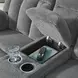 Greely Bend Steel Leather 75" Power Reclining Loveseat with USB Charging