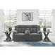 Greely Bend Steel Leather 75" Power Reclining Loveseat with USB Charging