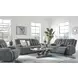 Greely Bend Steel 85" Power Reclining Sofa with Drop Down Table and USB Charging