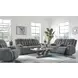 Greely Bend Steel 85" Power Reclining Sofa with Drop Down Table and USB Charging