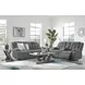 Greely Bend Steel 85" Power Reclining Sofa with Drop Down Table and USB Charging