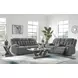 Greely Bend Steel 85" Power Reclining Sofa with Drop Down Table and USB Charging
