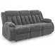 Greely Bend Steel 85" Power Reclining Sofa with Drop Down Table and USB Charging