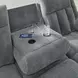 Greely Bend Steel 85" Power Reclining Sofa with Drop Down Table and USB Charging