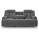 Greely Bend Steel 85" Power Reclining Sofa with Drop Down Table and USB Charging