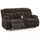 Greely Bend Chocolate Power Reclining Living Room Set with Drop Down Table and USB Charging