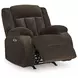 Greely Bend Chocolate Rocker Power Recliner with USB Charging