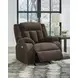Greely Bend Chocolate Rocker Power Recliner with USB Charging