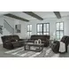 Greely Bend Chocolate Power Reclining Living Room Set with Drop Down Table and USB Charging