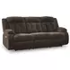 Greely Bend Chocolate 85" Power Reclining Sofa with Drop Down Table and USB Charging