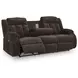 Greely Bend Chocolate 85" Power Reclining Sofa with Drop Down Table and USB Charging