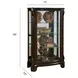 21429 Rich Deep Cherry Mantel Curio Cabinet