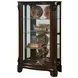 21429 Rich Deep Cherry Mantel Curio Cabinet