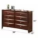 Ireland Espresso 8 Drawer Dresser